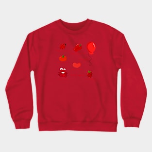 Colors: red Crewneck Sweatshirt